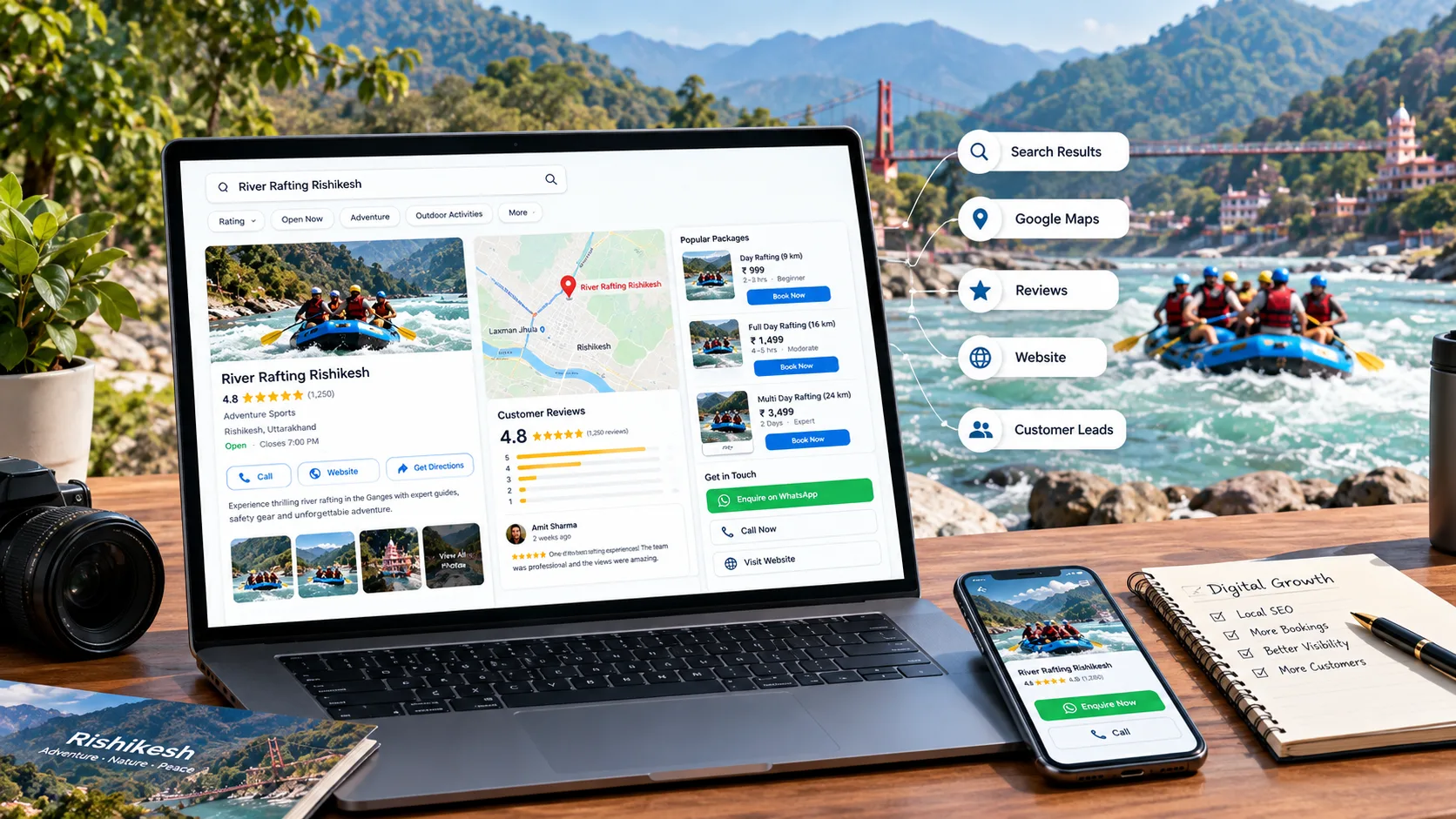 Local SEO for Rishikesh tourism and rafting businesses